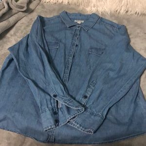 Denim button up